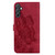 Samsung Galaxy A37 5G Retro Skin Feel Butterflies Embossing Horizontal Flip Leather Phone Case - Red