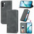 Samsung Galaxy A37 5G Retro Skin Feel Magnetic Leather Phone Case - Gray