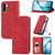 Samsung Galaxy A37 5G Retro Skin Feel Magnetic Leather Phone Case - Red