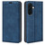 Samsung Galaxy A37 5G Retro-skin Magnetic Suction Leather Phone Case - Dark Blue