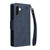Samsung Galaxy A37 5G Rivet Buckle 9 Cards Three Fold Leather Phone Case - Blue