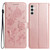 Samsung Galaxy A37 5G Rose Flower Embossing Pattern Leather Phone Case - Rose Gold