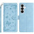 Samsung Galaxy A37 5G Secret Garden Butterfly Pattern Leather Phone Case - Blue