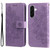 Samsung Galaxy A37 5G Seven-petal Flowers Embossing Leather Phone Case - Light Purple