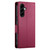 Samsung Galaxy A37 5G Side Buckle Magnetic Frosted Leather Phone Case - Wine Red