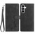 Samsung Galaxy A37 5G Skin Feel Embossed Feather Leather Phone Case - Black