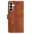 Samsung Galaxy A37 5G Skin Feel Embossed Feather Leather Phone Case - Brown