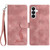 Samsung Galaxy A37 5G Skin Feel Embossed Feather Leather Phone Case - Pink