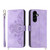Samsung Galaxy A37 5G Skin Feel Flowers Embossed Wallet Leather Phone Case - Purple