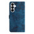 Samsung Galaxy A37 5G Skin-feel Embossed Butterfly Leather Phone Case - Blue