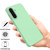 Samsung Galaxy A37 5G Solid Color Liquid Silicone Dropproof Full Coverage Phone Case - Green