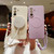 Samsung Galaxy A37 5G Solid Color Liquid Silicone Magnetic Phone Case with Lanyard - Lilac