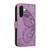 Samsung Galaxy A37 5G Swallowtail Butterfly Embossed Leather Phone Case - Purple