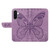 Samsung Galaxy A37 5G Swallowtail Butterfly Embossed Leather Phone Case - Purple