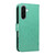 Samsung Galaxy A37 5G Tree & Cat Embossed Pattern Flip Leather Phone Case - Green
