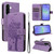 Samsung Galaxy A37 5G Tree & Cat Embossed Pattern Flip Leather Phone Case - Light Purple