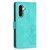 Samsung Galaxy A37 5G Tulips Embossed Leather Phone Case with Lanyard - Green