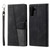 Samsung Galaxy A37 5G TTUDRCH Embossed Line Splicing Leather Phone Case - Black