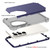 Samsung Galaxy S26 Ultra 5G 3 in 1 Silicone Hybrid PC Shockproof Phone Case - Navy Blue Gray