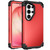 Samsung Galaxy S26 Ultra 5G 3 in 1 Silicone Hybrid PC Shockproof Phone Case - Red Black