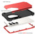 Samsung Galaxy S26 Ultra 5G 3 in 1 Silicone Hybrid PC Shockproof Phone Case - Red Black