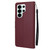 Samsung Galaxy S26 Ultra 5G 3-Card Slots Multifunctional Leather Phone Case - Wine Red