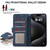 Samsung Galaxy S26 Ultra 5G ABEEL Color Block Magnetic RFID Leather Phone Case - Blue-Brown