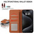 Samsung Galaxy S26 Ultra 5G ABEEL Delicate Texture Splicing RFID Leather Phone Case - Brown
