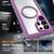 Samsung Galaxy S26 Ultra 5G Acrylic Full Coverage Magnetic Phone Case with Back Clip - Purple