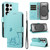 Samsung Galaxy S26 Ultra 5G Adorable Cat Embossed Pattern Flip Leather Phone Case - Green