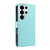 Samsung Galaxy S26 Ultra 5G Adorable Cat Embossed Pattern Flip Leather Phone Case - Green
