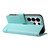 Samsung Galaxy S26 Ultra 5G Adorable Cat Embossed Pattern Flip Leather Phone Case - Green