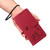 Samsung Galaxy S26 Ultra 5G Adorable Cat Embossed Pattern Flip Leather Phone Case - Red