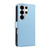 Samsung Galaxy S26 Ultra 5G Adorable Cat Embossed Pattern Flip Leather Phone Case - Sky Blue