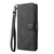 Samsung Galaxy S26 Ultra 5G AZNS A2 Series Tri-Card Wallet RFID Vegan Leather Phone Case with Strap - Black
