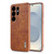 Samsung Galaxy S26 Ultra 5G AZNS Electroplated Frame Crocodile Texture Full Coverage Phone Case - Brown