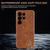 Samsung Galaxy S26 Ultra 5G AZNS Electroplated Frame Crocodile Texture Full Coverage Phone Case - Brown