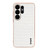 Samsung Galaxy S26 Ultra 5G AZNS Electroplated Frame Crocodile Texture Full Coverage Phone Case - White