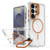 Samsung Galaxy S26 Ultra 5G Bright Color Clear MagSafe Lens Frame Holder Phone Case - Orange