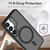 Samsung Galaxy S26 Ultra 5G Bright Color Frosted Skin-feel Camera Bracket Magsafe Phone Case - Black