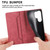 Samsung Galaxy S26 Ultra 5G Business Solid Color Magnetic RFID Leather Phone Case - Red