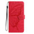Samsung Galaxy S26 Ultra 5G Butterfly Flutter Pattern Embossed Leather Phone Case - Red