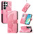 Samsung Galaxy S26 Ultra 5G Butterfly Love Flower Embossed Leather Phone Case - Pink