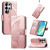 Samsung Galaxy S26 Ultra 5G Butterfly Love Flower Embossed Leather Phone Case - Rose Gold