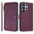 Samsung Galaxy S26 Ultra 5G Butterfly Love Flower Multi-card Zipper Wallet Leather Phone Case - Dark Purple