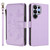 Samsung Galaxy S26 Ultra 5G Butterfly Love Flower Multi-card Zipper Wallet Leather Phone Case - Light Purple