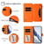 Samsung Galaxy S26 Ultra 5G Butterfly Love Flower Multi-card Zipper Wallet Leather Phone Case - Orange