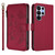 Samsung Galaxy S26 Ultra 5G Butterfly Love Flower Multi-card Zipper Wallet Leather Phone Case - Wine Red