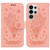 Samsung Galaxy S26 Ultra 5G Butterfly Rose Embossed Leather Phone Case - Pink
