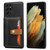 Samsung Galaxy S26 Ultra 5G Calfskin Card Slot TPU Hybrid PU Phone Case - Black
